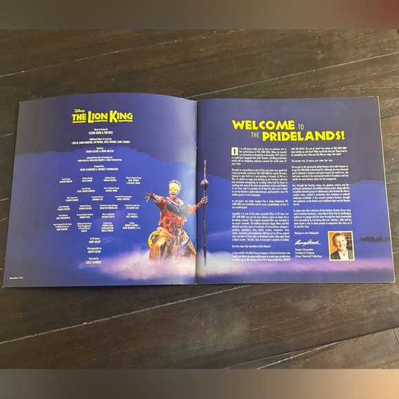 Disney THE LION KING Broadway Musical VIP Program Book 2024 - Picture 3 of 5
